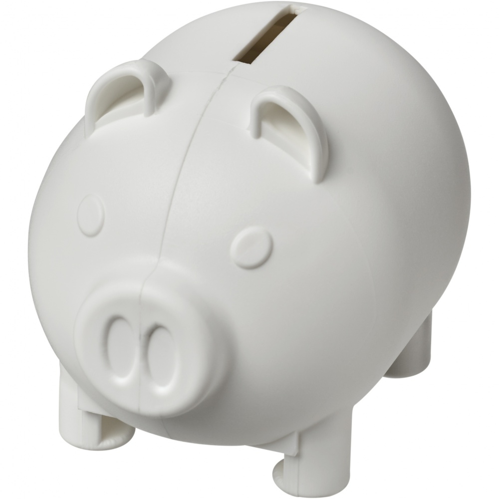 Logo trade business gifts image of: Oink recycled plastic piggy bank